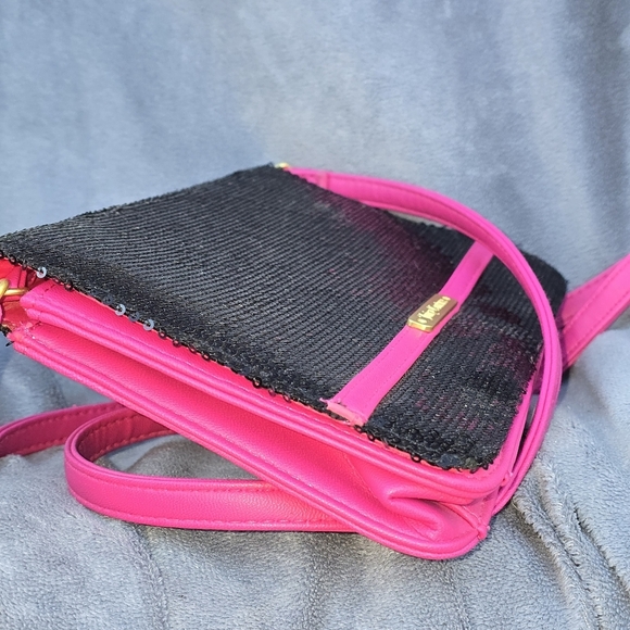 Juicy Couture Black and Pink Crossbody Bag with Sequin Sparkle - Picture 3 of 8